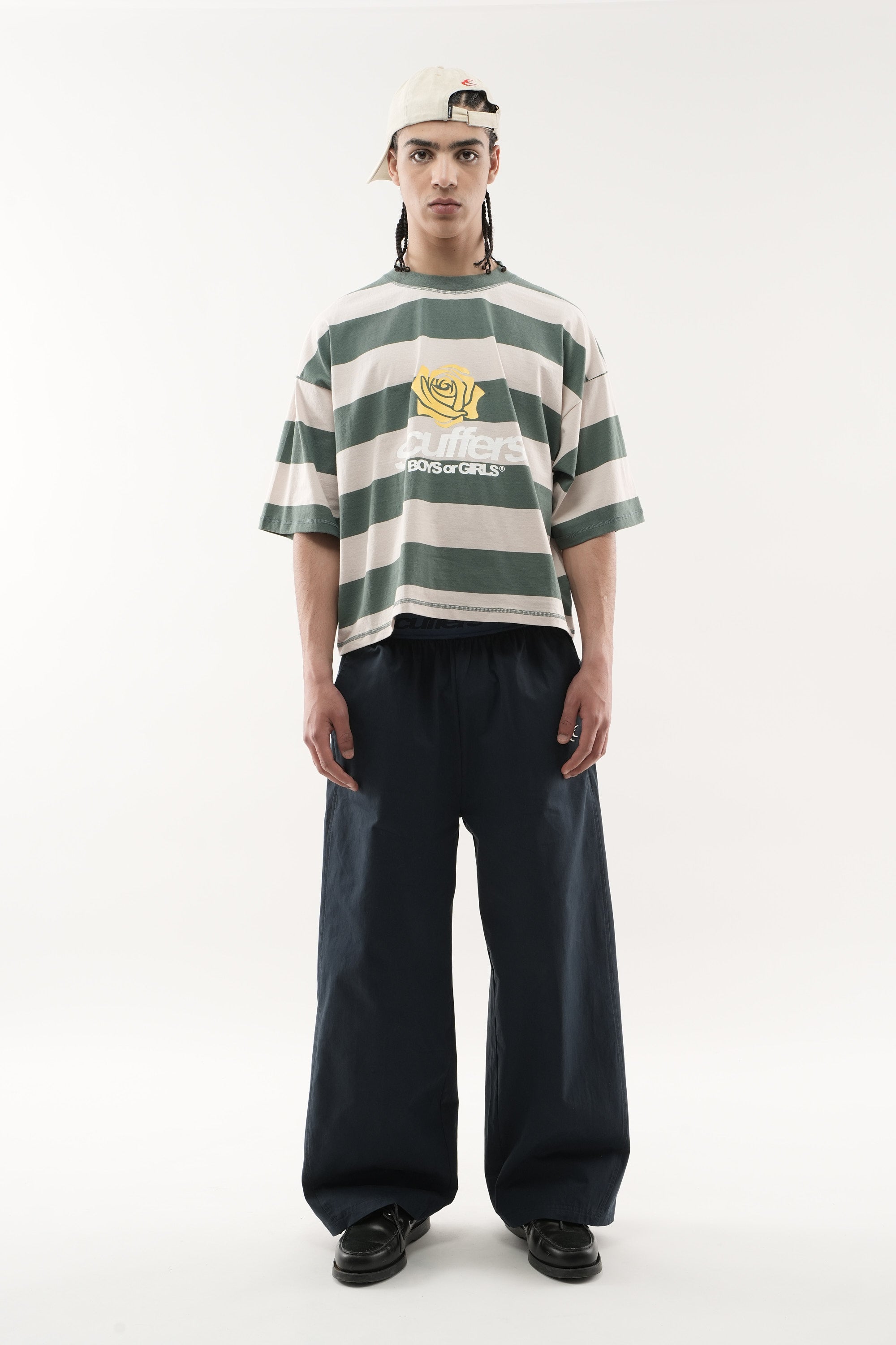 Boy Green Striped T-Shirt