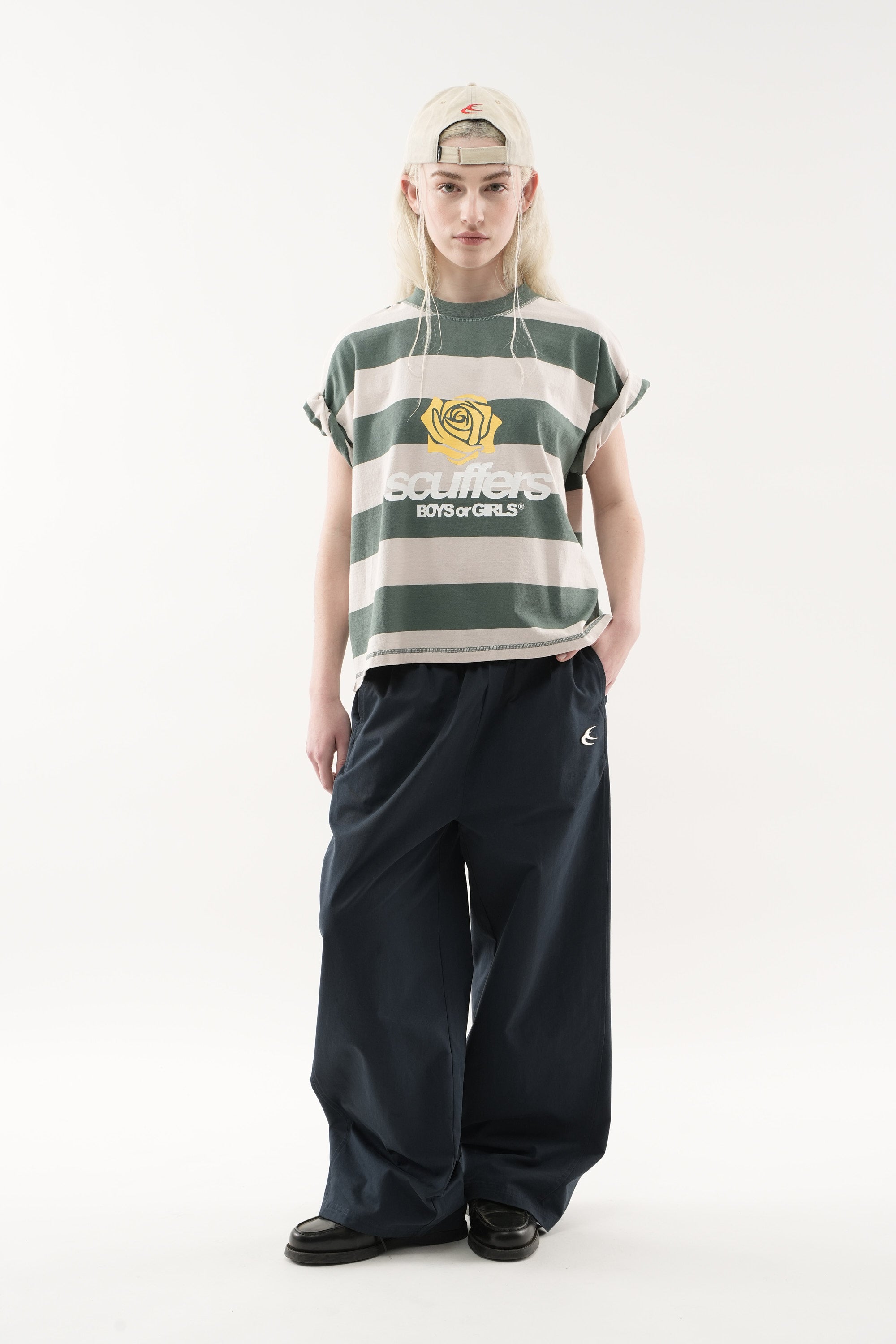 Boy Green Striped T-Shirt