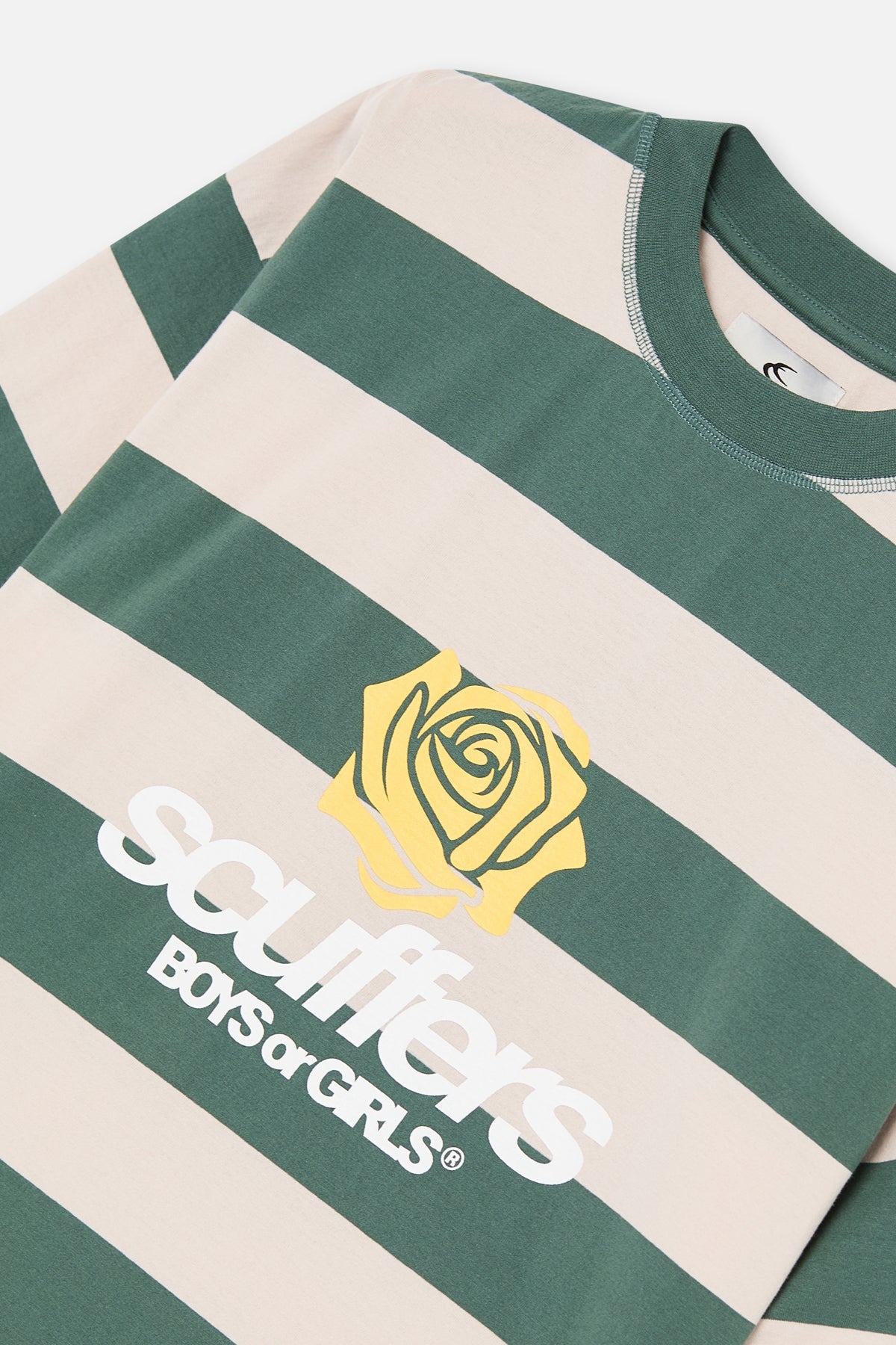 Boy Green Striped T-Shirt