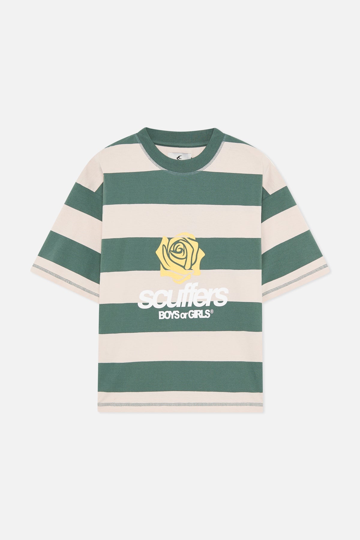 Boy Green Striped T-Shirt