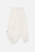 Asymmetric Lace White Skirt