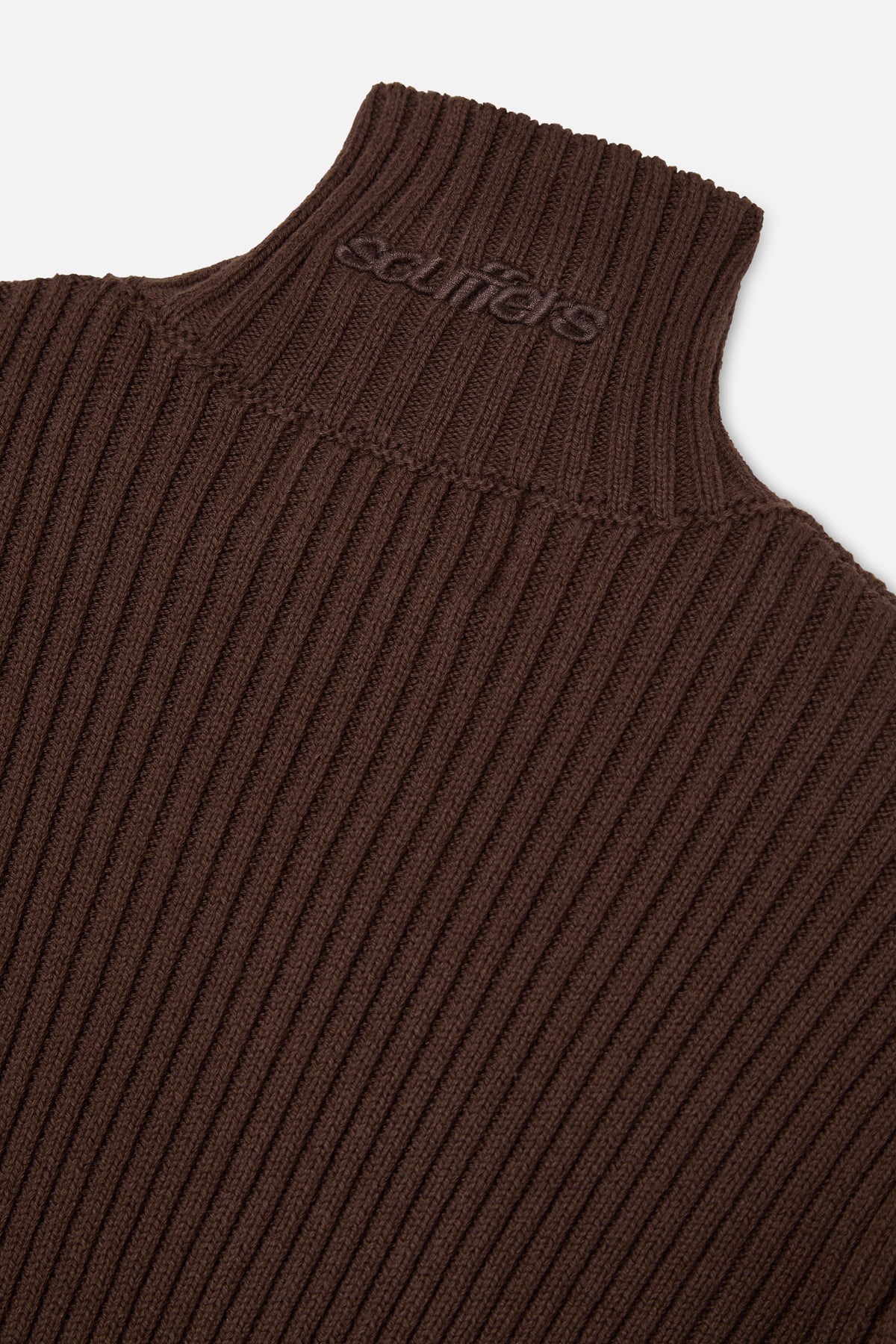 Bawdy Knit Brown Zipper